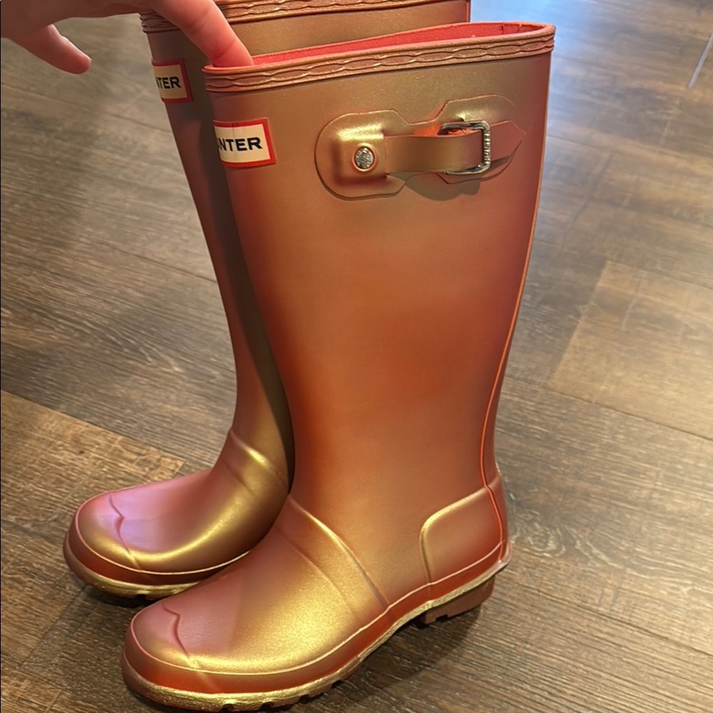 Hunter Gold Rain Boots
